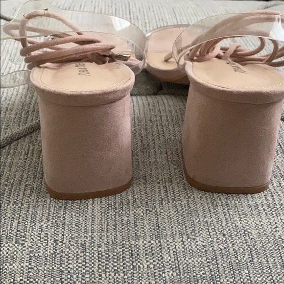 Blush lace up heeled sandals - Picture 6 of 6
